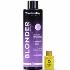 Progressiva Definitiva Sem Formol Blonder Selagem Titanium Liss Organica Alisa e Tira Amarelado
