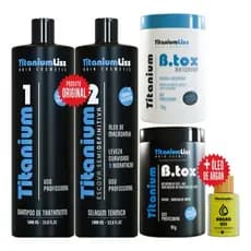 Progressiva Titanium Liss + Bbtox White + Bbtox Violet + Argan