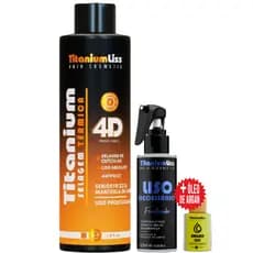 Progressiva Defintiva Selagem  4D + Liso Necessário + Óleo Argan Titanium Liss