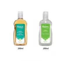 Kit Pré e Pós Depilação Repos Loção Hortelã e Mentol Óleo Removedor Chá Verde 200ml Cada