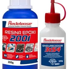 Resina 2001 Epoxi Transparente de Alta Viscosidade Com Endurecedor 3154 [0,300 Kg]
