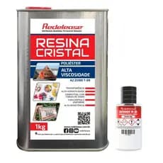 Resina Cristal de Alta Viscosidade Com Catalisador 1,030 Kg