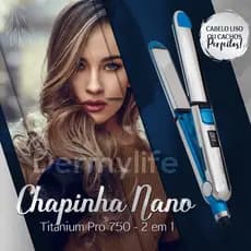 Prancha Nano titanium PRO750 - 2 em 1 - BIVOLT