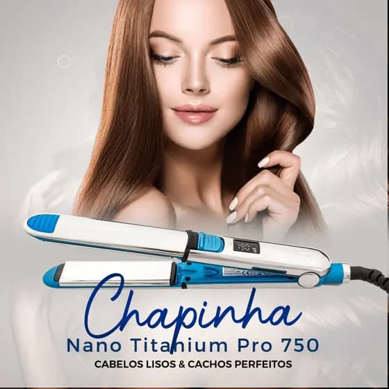 Prancha Chapinha Super Potente Nano Titanium Dermylife ideal para Botox e alisamentos