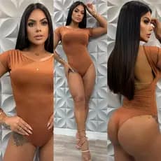 Body Feminino Costas Nua Com Bojo Manga Curta Suplex Varias Cores Alta Modelagem Varias Cores Decote