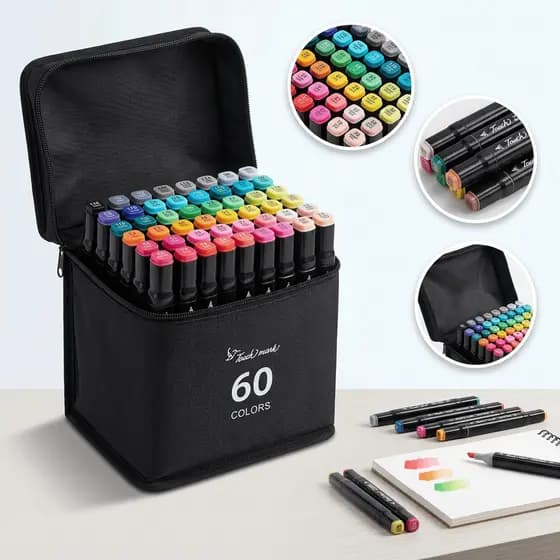 Kit 24/48/60 Canetinhas Touch com Ponta Dupla