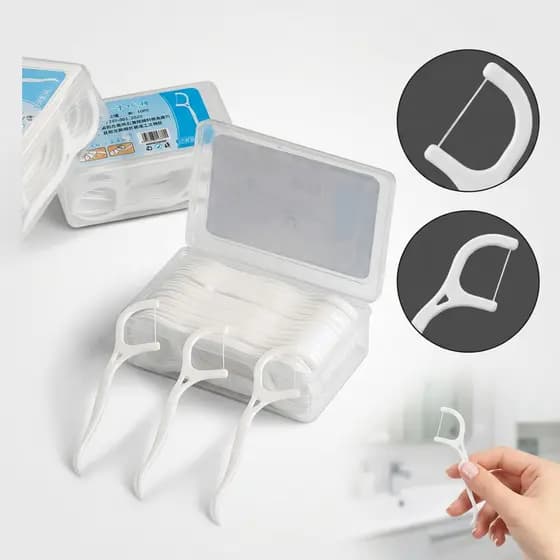 Kit Fio Dental Arco Descartável Higiene Bucal 10/100/200/300 Unidades