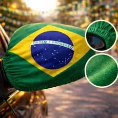 Kit Par Retrovisor De Carro Do Brasil Para Copa Universal
