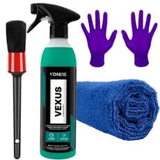 Limpa Motor Carro Moto Vexus Vonixx 500ml + Pincel Toalha e Luva Nitrílica
