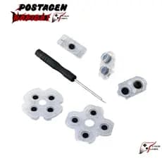 Kit Borrachas Condutivas e Chave Controles Ps4 JDS/M 050 e 055