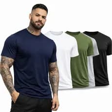 Camiseta Masculina Dry Fit Academia Esportiva Leve Respirável Treino Corrida Fitness