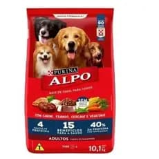 Ração Seca Purina Alpo Carne, Frango, Cereais e Vegetais para Cães Adultos 10,1kg