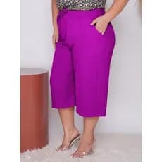 PANTACOUR PLUS SIZE feminino liso tecido duna G1 G2 G3 [001]