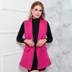 Colete Alfaiataria Feminina Com 1 Botao Moda 2023