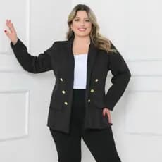 Blazer Feminino Alfaiataria Plus Size G1 G2 G3