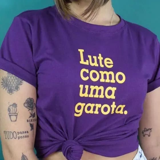 Camiseta Personalizada Dia da Mulher- Lute Como Uma Garota