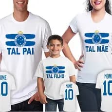 Kit Camiseta TAL Pai TAL Filho TAL Filha Personalizado,