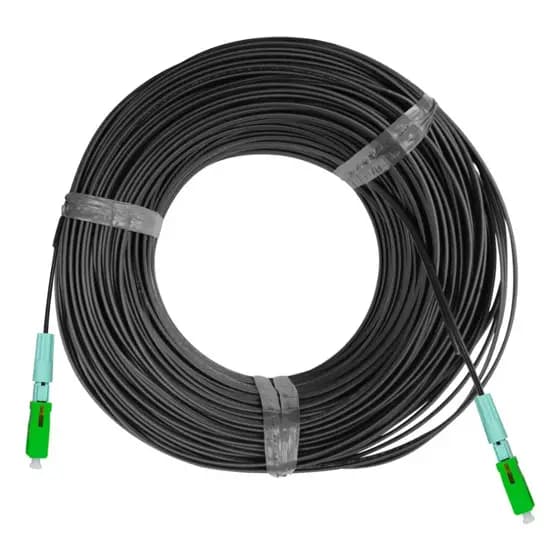 15 Metros  Cabo Fibra Óptica Mini Drop Flat 01fo Conectores Sc/apc