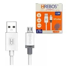 Cabo USB Turbo 3.1A Original Hrebos V8 Android 1.2m Atacado HS-68