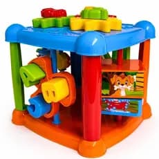 Cubo Didático Infantil Atividades Interativas Blocos Educativos Coordenação Motora 12M+
