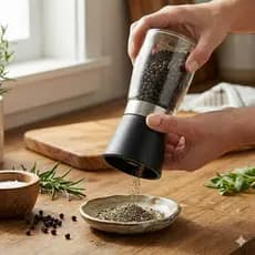 Moedor Manual de Temperos Gourmet Premium em Vidro – Sal, Pimenta e Especiarias com Regulador de Moagem