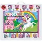Kit De Colorir Infantil Unicórnio Mágico + 10 Lápis + 10 Borrachas + Livro Atividades