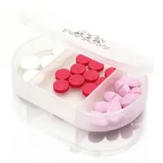 Porta Comprimidos Mini 3 Divisórias Organizador de Remédios e Vitaminas Portátil Viagem Kit 2 Unidades - Tomóvi