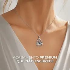 Colar Olho Grego Feminino Com Zircônias Gargantilha Dourada Proteção Elegante Minimalista Luxo