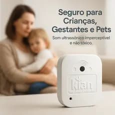 Repelente Eletrônico Ultrassônico Kian Proteção 30m2 Bivolt 127/220V Dispensa refil e manutenção
