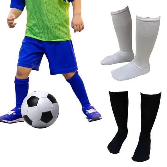 1 / 2 / 3 PARES Meião de Futebol Juvenil - Diversas Cores | 34-37 | Campo, Society e Futsal