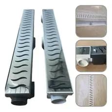 Ralo Banheiro Linear Oculto 6x100 Invisível Sifonado Inox