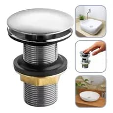 Válvula Click Up Luxo Inteligente Inox Para Cuba Banheiro 1/4