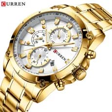 CURREN Top Luxury Brand Relógio Masculino De Aço Inoxidável Multifuncional Preto Clássico Discagem Clássica Moda Casual Empresarial Quartzo À Prova D'água Sem Caixa 8360 X