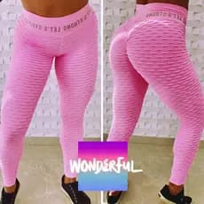 Calça Legging Feminina Jakar Bolha Brocado Levanta Bumbum Fitness Cintura Alta Poliamida Texturizada não marca Celulite