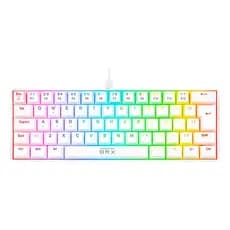 Teclado Mecânico Gamer Branco Rgb Btx Gamer Mw-405 Idioma Português Brasil