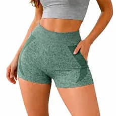Shorts Esportivo Tamanho M Levanta Quadril Modelador Fitness [Verde]