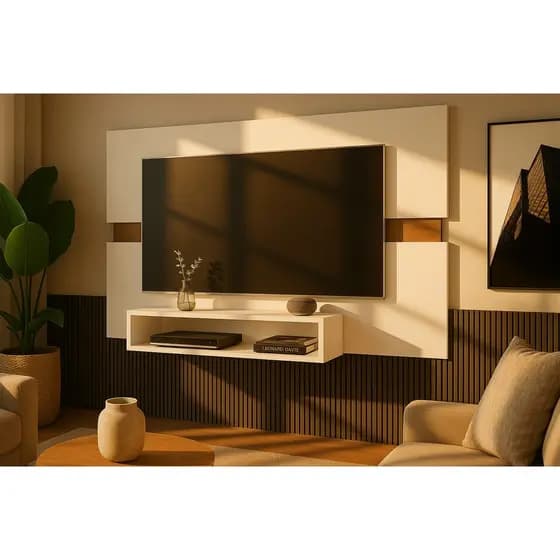 Painel Eccos Para Tv Até 50 Polegadas p/ Sala Envio Imediato Placas Do Painel Flex Elegante