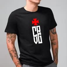 Camisa Camiseta Algodão Vasco CRVG Cruz de Malta Grande