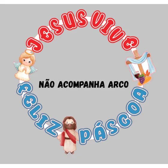 Letreiro Páscoa- Jesus Vive