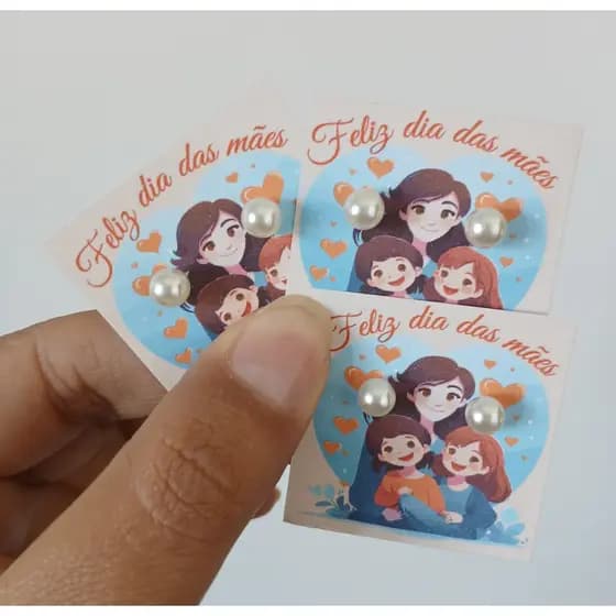 Kit de Brincos com Tag – Lembrancinhas Dia das Mães, mimo para mães