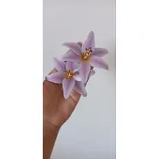 Kit 5 Flores de papel, flores para bolo, lírios de papel