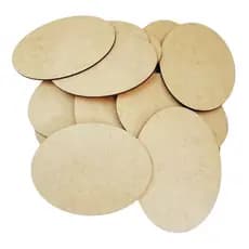 Kit 30 placa plaquinha base oval 10x14 cm mdf cru 3mm artesanato quadrinho moldura fundo 14x10 cm