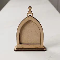 Kit 10 lembrancinha religiosa mini capelinha 10 cm mdf cru oratorio santinha artesanato religioso
