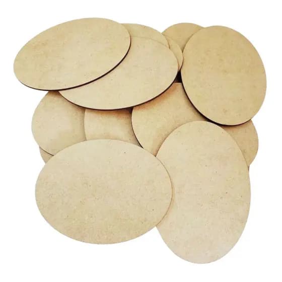 Kit 50 placa plaquinha base oval 9x6 cm mdf cru 3mm artesanato buiscuit chapa recorte oval 6x9 cm