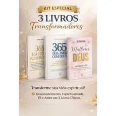 Kit 3 Livros Devocional 365 Dias de Fé e Amor + Hábitos Poderosos + Mulheres com Deus Original