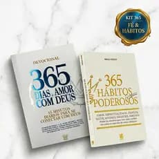 Kit 2 Livros 365 Dias de Amor com Deus + 365 Hábitos Poderosos Original  Devocional Fé e Habitos
