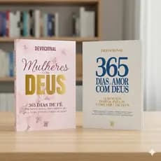 KIT Livro Devocional 365 dias de Amor com Deus + Mulheres com Deus - ORIGINAL LACRADO