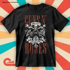 Camiseta Banda Guns N Roses Appetite Destruction Vintage Blusa Camisa Rock & Roll 100% Algodão