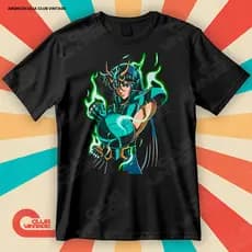 Camiseta Shiryu de Dragão Os Cavaleiros do Zodiaco Blusa Camisa Animes 100% Algodão