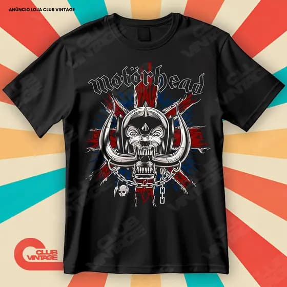 Camiseta Banda Motorhead Heavy Metal Blusa Camisa Rock 100% Algodão